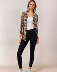 Alise Cocoon Kimono in Leopard Lurex