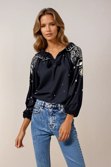 Delaney Embroidery Blouse