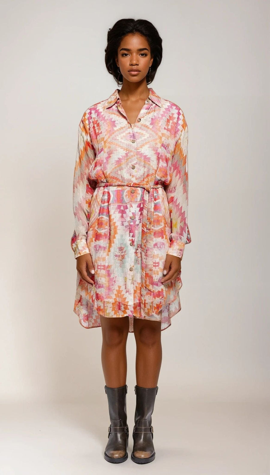 Chloe Lurex Shirt Dress