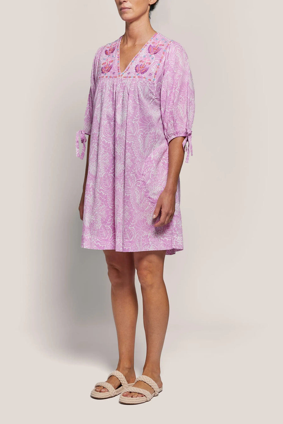 Daisy Embroidery Dress - 100% Organic Cotton