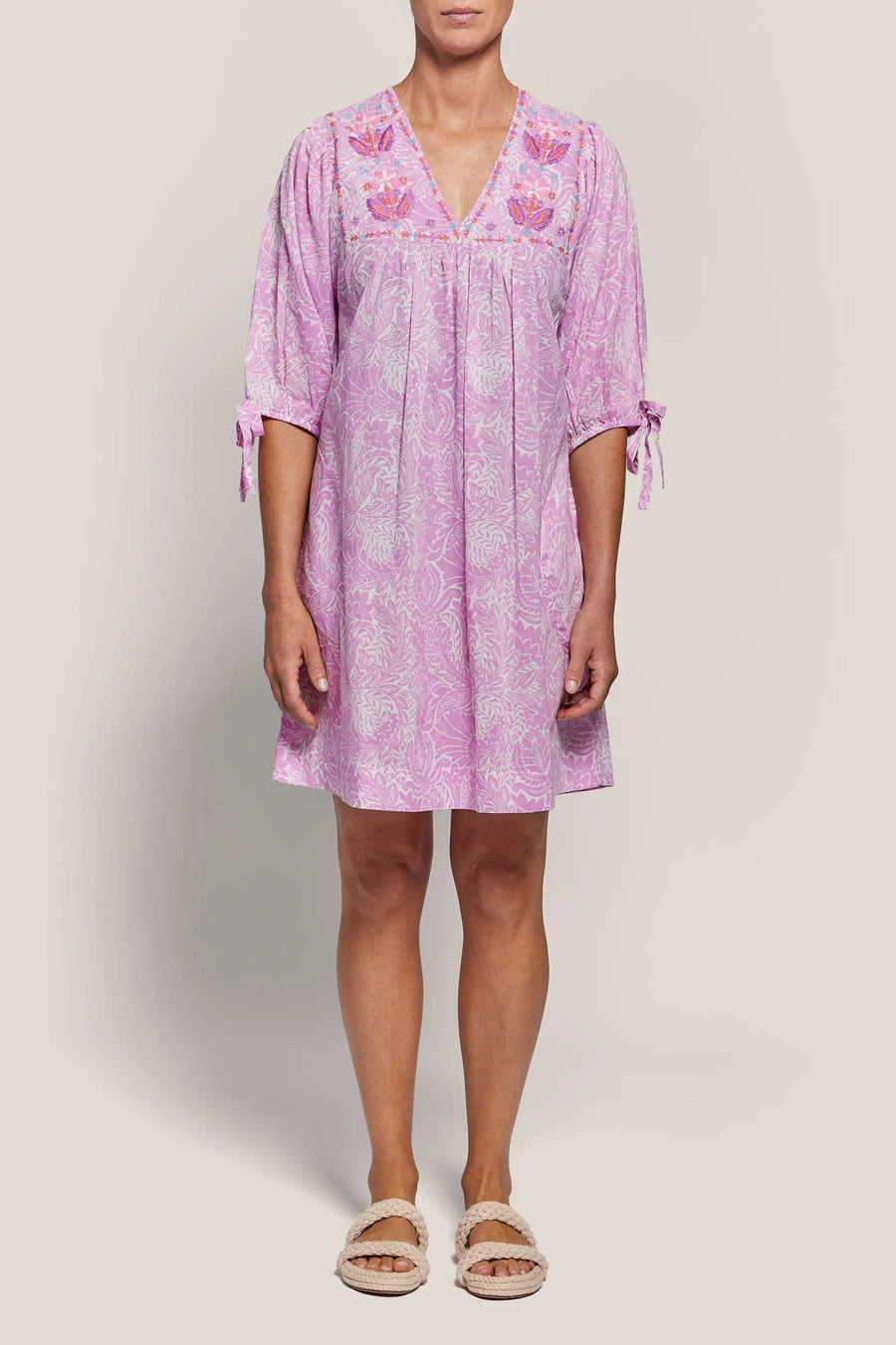 Daisy Embroidery Dress - 100% Organic Cotton