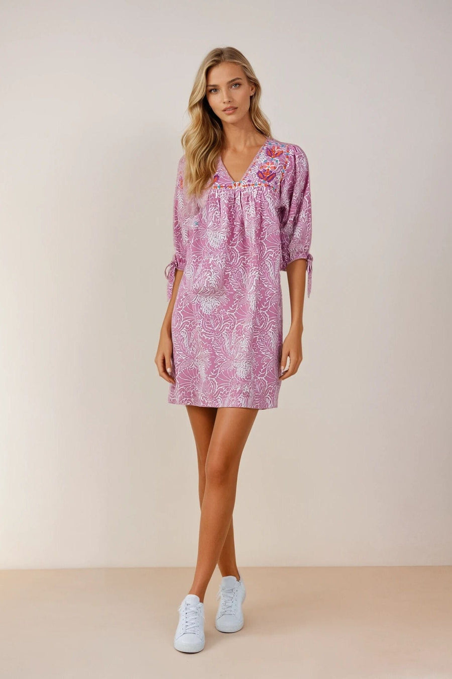 Daisy Embroidery Dress - 100% Organic Cotton